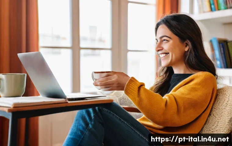 이탈리아어 유튜브 학습 채널 추천 - **Prompt:** A young woman, in her late 20s, with a warm smile, is comfortably seated on a plush armc...
