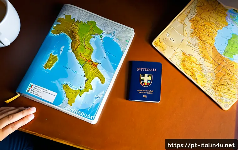 이탈리아어가 사용되는 국가 - Photorealistic travel planning scene for Italian-speaking destinations, a Brazilian Portuguese-speak...
